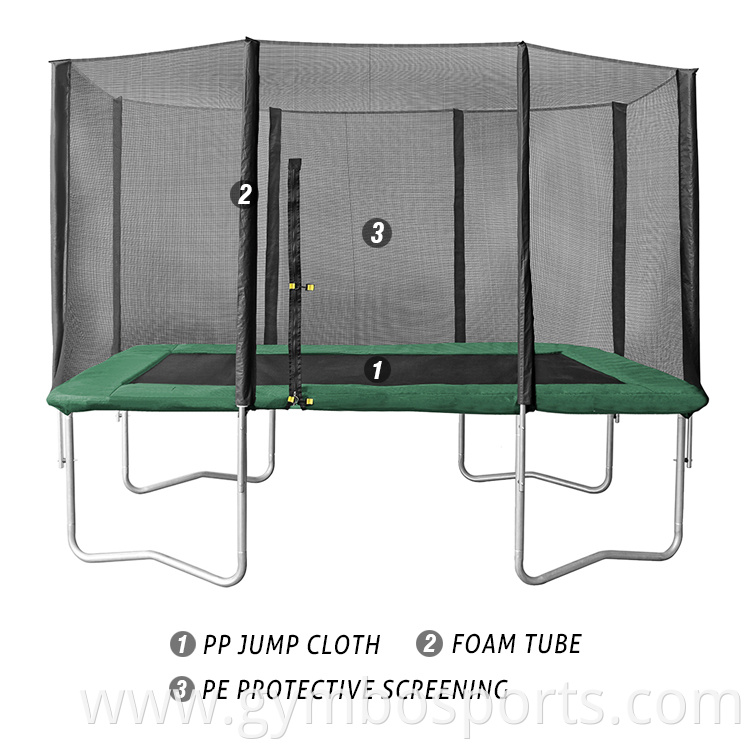 Wholesale Good Quality Fitness Trampoline Large Square Rectangle Outdoor Trampoline
